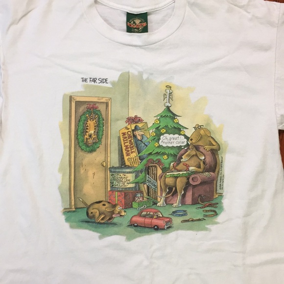 80s Vintage The Far Side Funny Christmas Tee Shirt - Picture 4 of 6